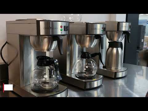 Video thumbnail for Stainless Steel Coffee Maker with 2 Glass Decanter – 2.2 L tank capacity
