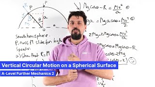 INSANE Vertical Circular Motion on a Spherical Surface | A Level Further Mechanics 2