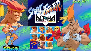 스트리트 파이터 제로 (아돈)  Street Fighter Alpha (ADON) ストリートファイター ZERO (アドン) playthrough as ADON 고전게임 켠왕 격투게임