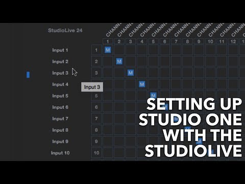 How to Set Up Studio One to Work With the StudioLive | Presonus StudioLive 24 Series III