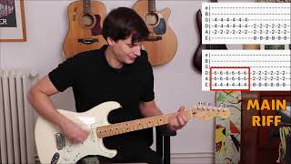 ALIENS EXIST ? (Blink-182) Guitar Tutorial with Animated Tabs!