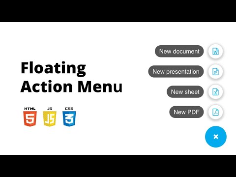 Create Floating Action Menu Using Html Css Javascript