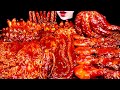 ASMR SPICY SEAFOOD OYSTER OCTOPUS SPICY ENOKI MUSHROOM SQUID CRAB SHRIMP 해물찜 팽이버섯 먹�