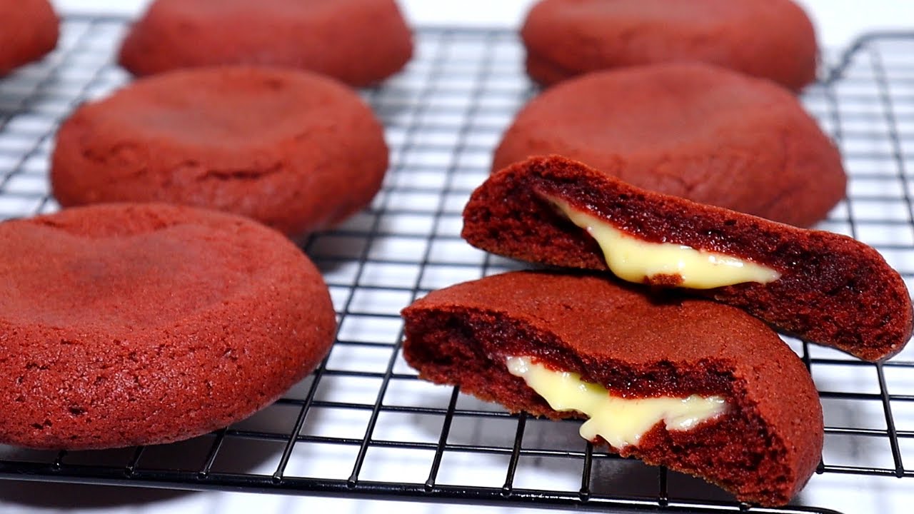🍪COOKIES RED VELVET RECHEADO | PRÁTICO E DELICIOSO🍪