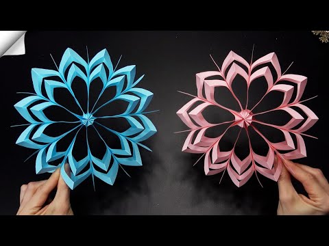 3d paper snowflakes Christmas paper crafts 2024