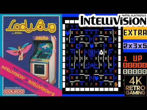 Lady Bug Intellivision 4k Gameplay