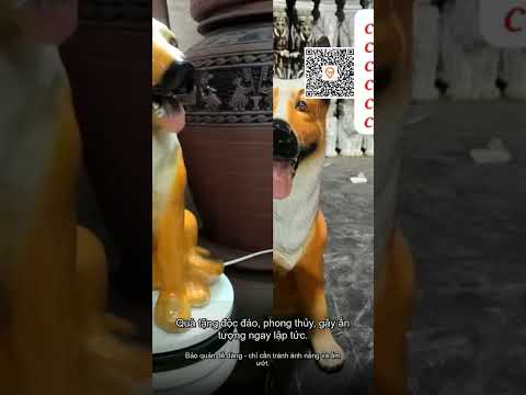 Tượng Chó Vàng Gốm Sứ Bát Tràng 40cm Giá Rẻ Chỉ 450k - Đặt Hàng Ngay