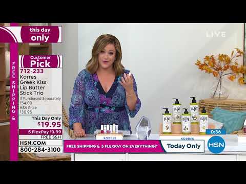 Korres Greek Kiss Lip Butter Stick Trio