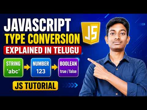 Javascript Type Conversion Explained In Telugu String Number Boolean Js Tutorial