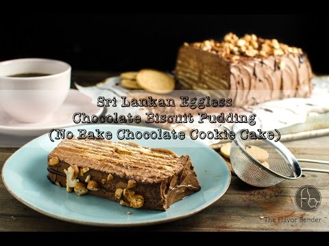 No Bake, Eggless Chocolate Biscuit Pudding