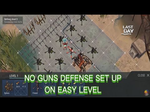SEASON 17 NO GUNS DEFENSE SET UP (easy level) - Last Day On Earth: Survival