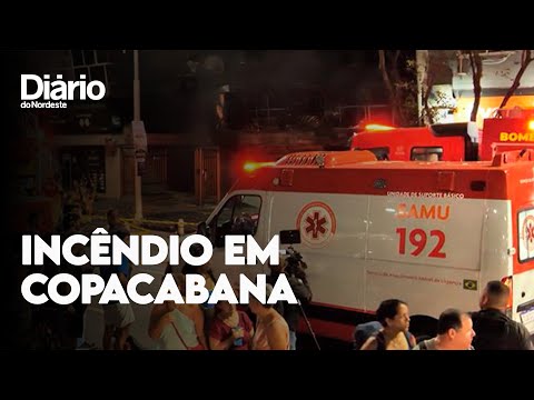 Incêndio em Copacabana deixa idosa morta e outras duas feridas