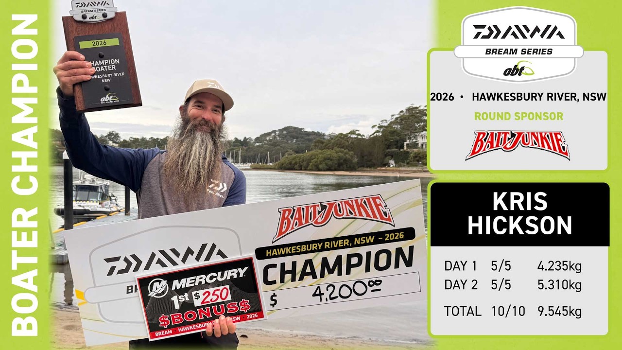 Kris Hickson Breaks His Tournament Drought, Wins Daiwa Bream Series Hawkesbury On A Cranka Crab