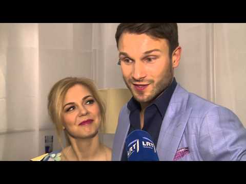 Monika ir Vaidas prieš pat „Eurovizijos“ finalą.