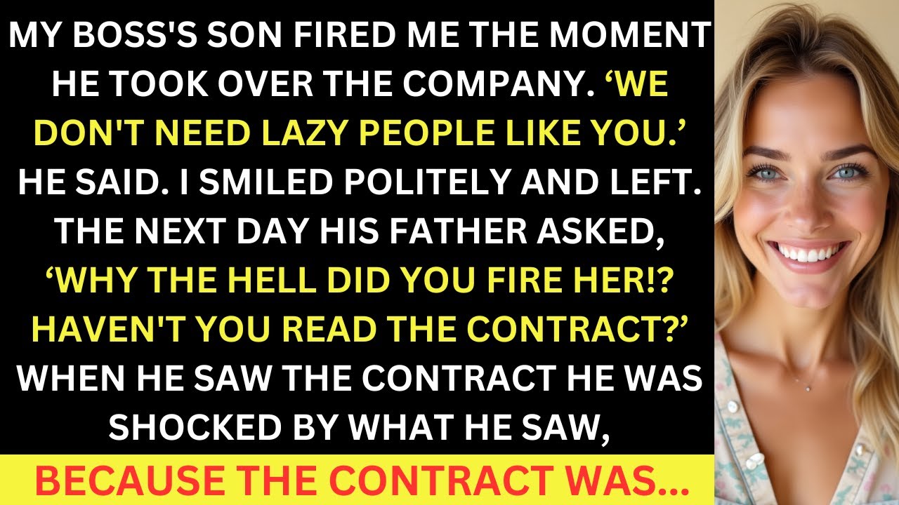 My Boss's Son Fired Me The Moment He Took Over The Company, He Didn't Know He Would Lose Everything
