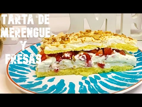 Tarta de merengue y fresas ( Pinocchiotårta ) super fácil y sabe increíble una delicia de tarta