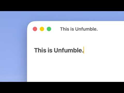 Unfumble video preview