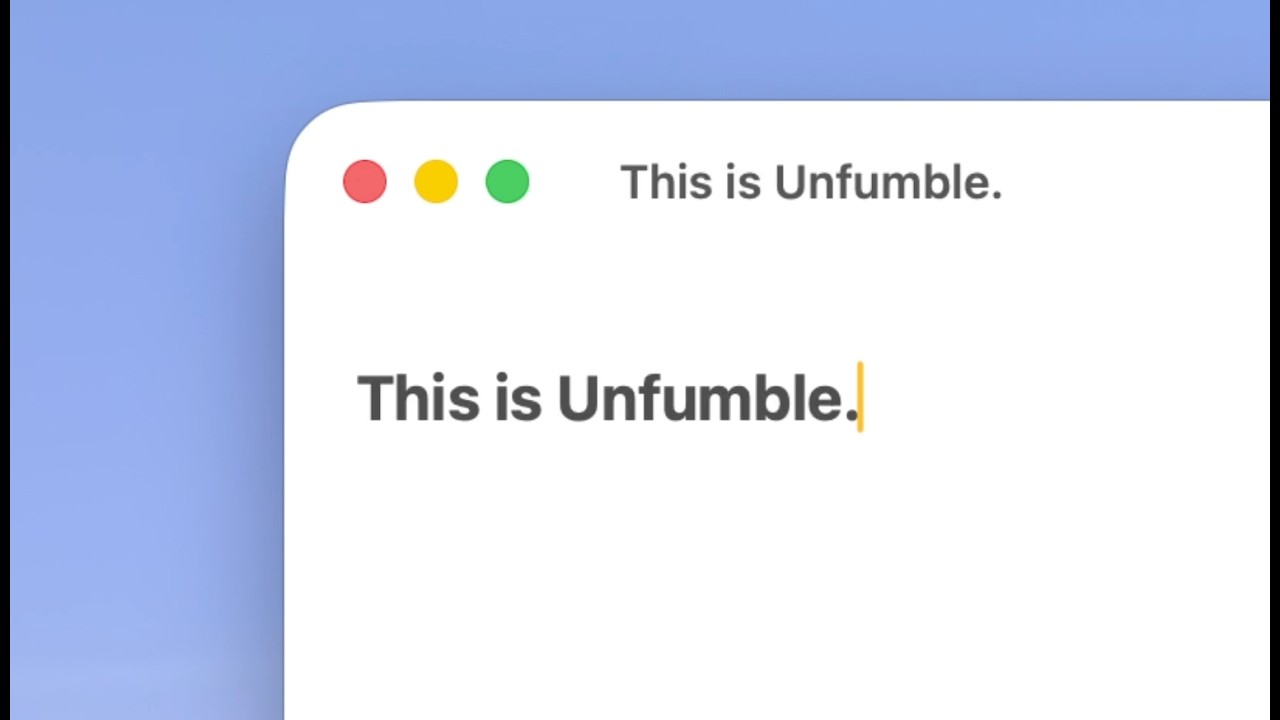 Unfumble video preview