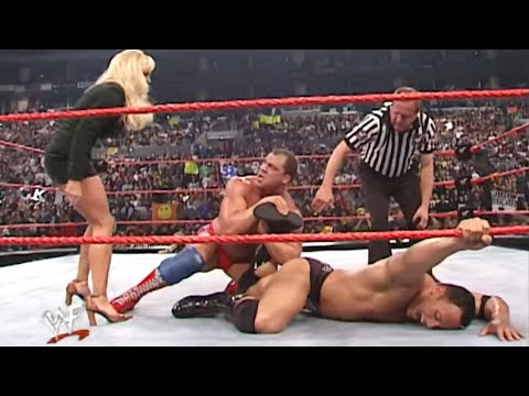 The Rock w/ Debra Vs Kurt Angle Part 2 - RAW IS WAR!