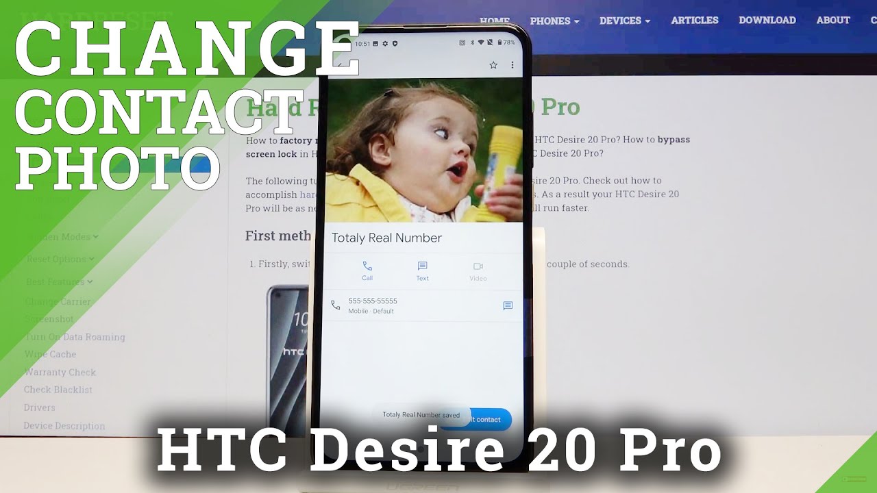 How to Add Photo to Contact in HTC Desire 20 Pro – Create Contact Photo
