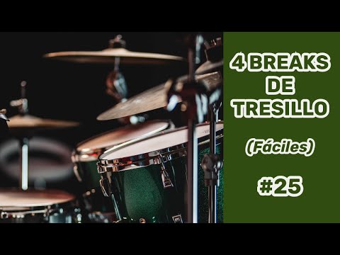 4 BREAKS de TRESILLO Fáciles (CLASES DE BATERÍA #25)