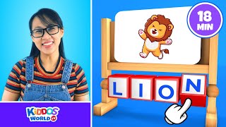 Teaching Easy 4-Letter Words Spelling Lessons and Learning Phonics Sounds for Kids