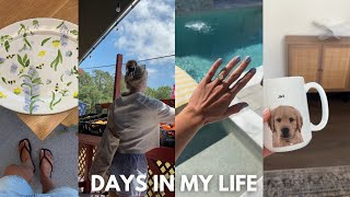 VLOG: hair + nail appts, gift baskets are my love language, new outdoor furniture + pottery results