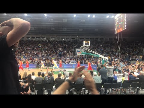 Alex Len debut DUNK for national team UKRAINE - SPAIN (FIBAWC 2018)