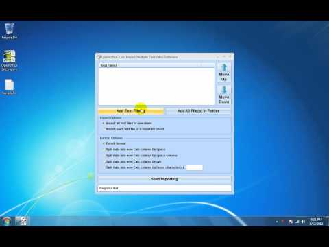 OpenOffice Calc Import Multiple Text Files Software