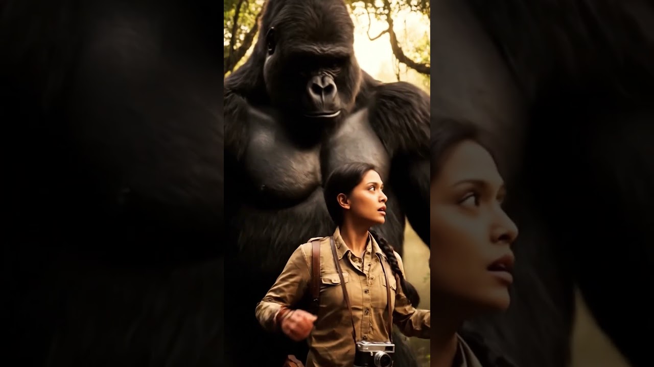 美女と森のゴリラ #shorts  #ゴリラ #Gorillagorilla