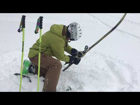 The Easiest Way to Put On Skis in Powder