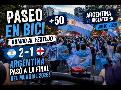 Córdoba en bici +50 festejos en el Patio Olmos Argentina a la Final ! Inglaterra 1 - 2 Argentina