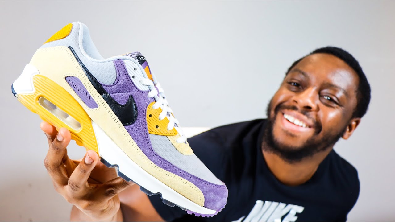 Air Max 90 Court Purple Lemon Drop NRG On Foot Sneaker Review QuickSchopes 273 Schopes DC6083 500