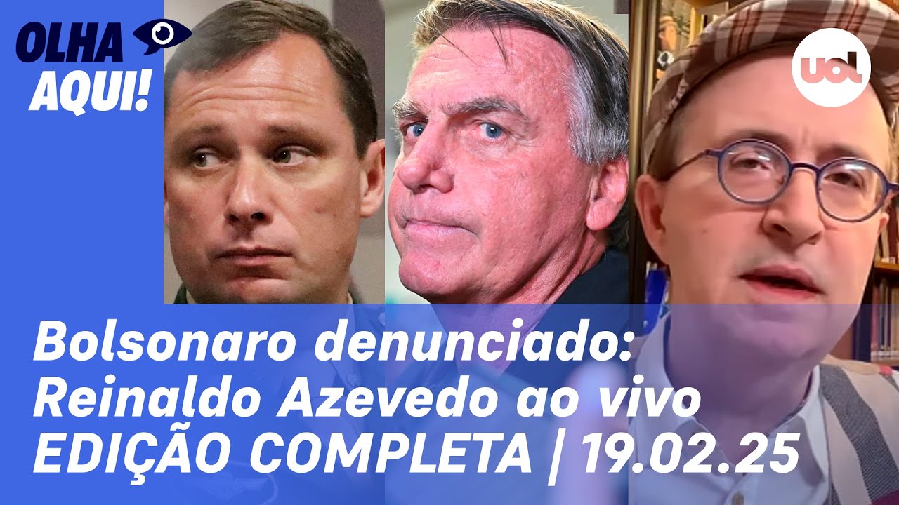 Reinaldo Azevedo ao vivo: Bolsonaro denunciado pela PGR, delação de Mauro Cid, julgamento no STF e+