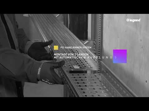 Kabelrinne P31 - Montage von 2 Längen mit automatischem Kupplungssystem