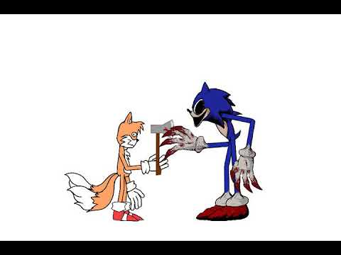 Crazy tails vs faker sonic (first animation ever made)