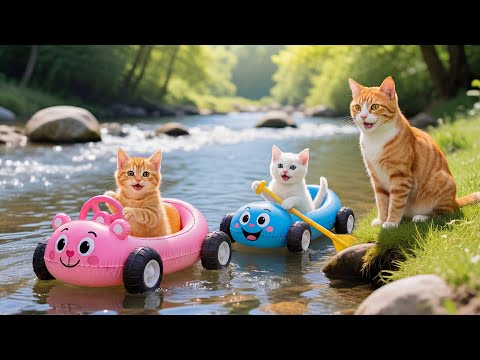 Mama Cat Trims Fur on the Farm and Makes Tiger Hat For Kittens At Home🐾🎩🐯