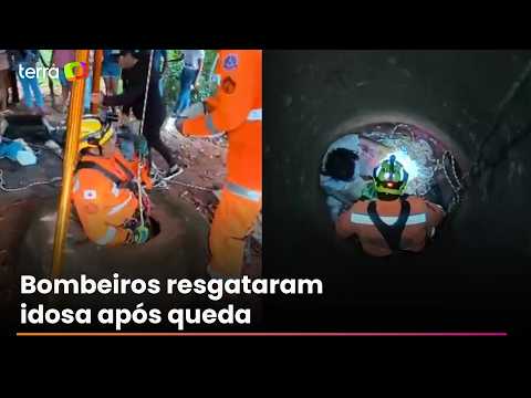 Bombeiros resgatam idosa que caiu em cisterna de 12 metros de profundidade