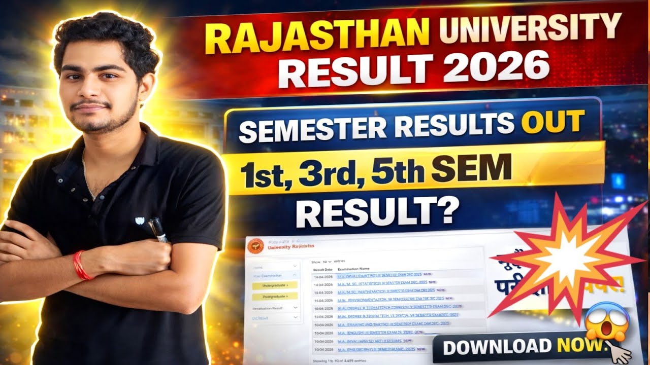 Rajasthan University Result 2026 | New Semester Results Out | Uniraj 1st 3rd & 5th SEM. Result 2026