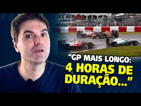 O GP do Canadá foi a corrida mais longa da história na F1 - e levou 4 horas para terminar.