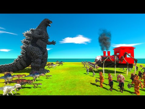 TEAM CHOO CHOO CHARLES VS TEAM GODZILLA - Animal Revolt Battle Simulator