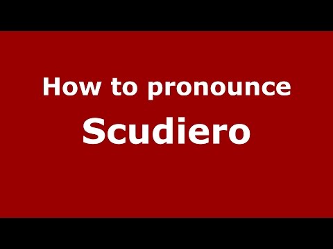 How to pronounce Scudiero (Spanish/Argentina) - PronounceNames.com