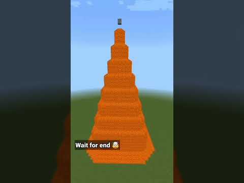 New lava tower trick in minecraft || wait for end 🤯 || #shorts
