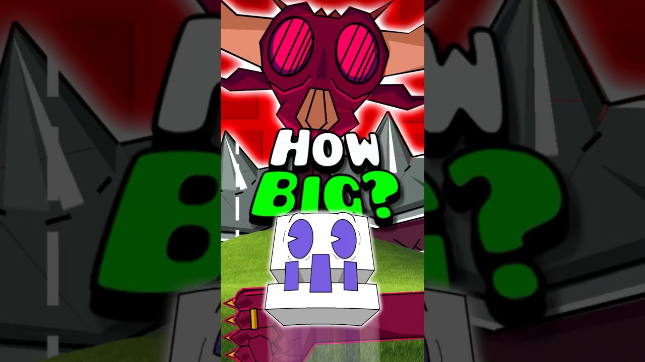 How big are GEOMETRY DASH BOSSES in REAL LIFE?! (Part 6) #geometrydash #gd #gaming