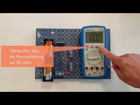 Messung der elektrischen Spannung mit einem Mulitmeter (PeakTech 2005)