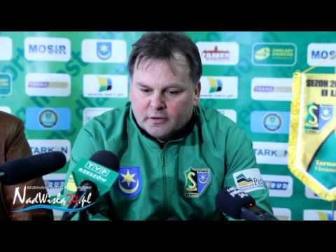 Konferencja po meczu Siarka Tarnobrzeg - Wisła Puławy, 05.04.2014