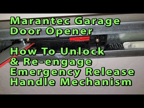 Marantec / Broten Garage Door Opener - How To Unlock & Re-Engage Emergency Release Handle Mechanism