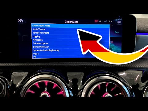 Part of a video titled Mercedes MBUX hidden menu dealer mode - YouTube