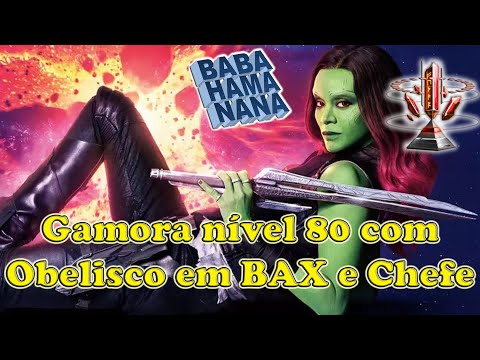 MFF - Testando Gamora nível 80 com obelisco em BAX e Chefe V900 - Marvel Future Fight