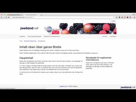 Musterprojekt TYPO3 Version 7 - Teil 9: Backend Layouts verwenden